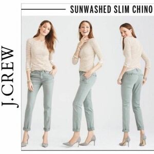 JCREW Sunwashed slim chino pants  Women